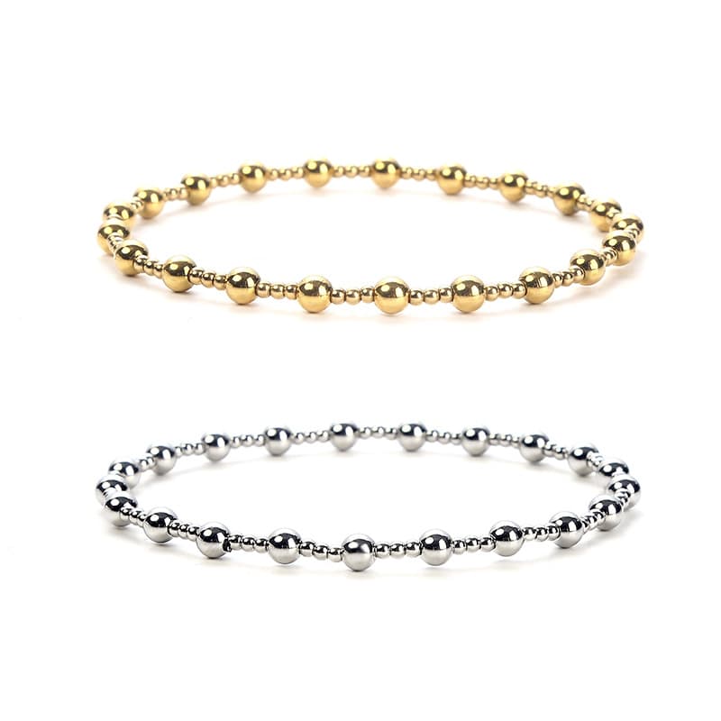 Metal jewelry stainless steel, classic small quality waterproof elastic bracelet, 750 sample gold 1