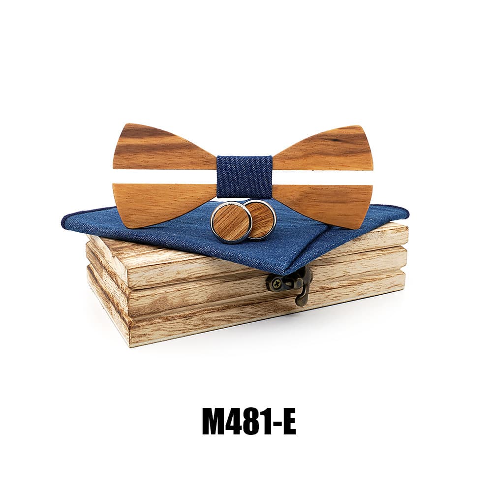 Wooden bow tie for adults, set, scarf, 2021 collection 5