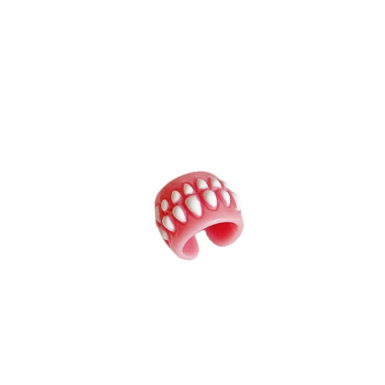 Acrylic cartoon creative small design ring, Japanese and Korean, trend of season 5