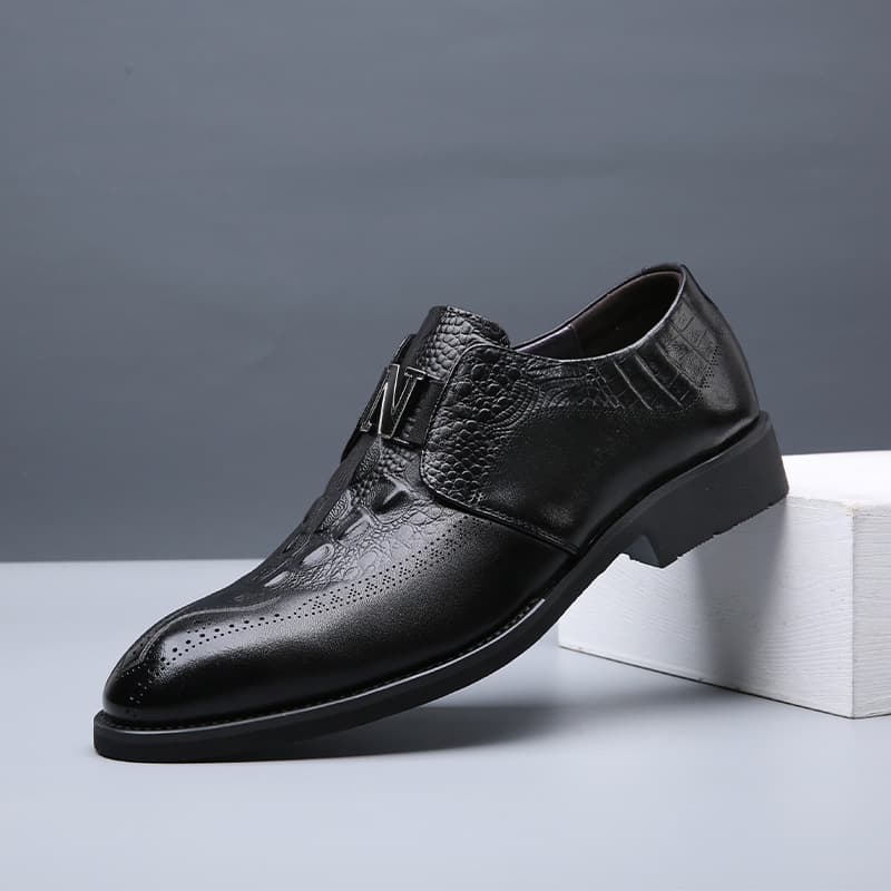 2022 autumn new business header cowhide format men's shoes office gentleman single shoes wholesale and leisure versatile 3
