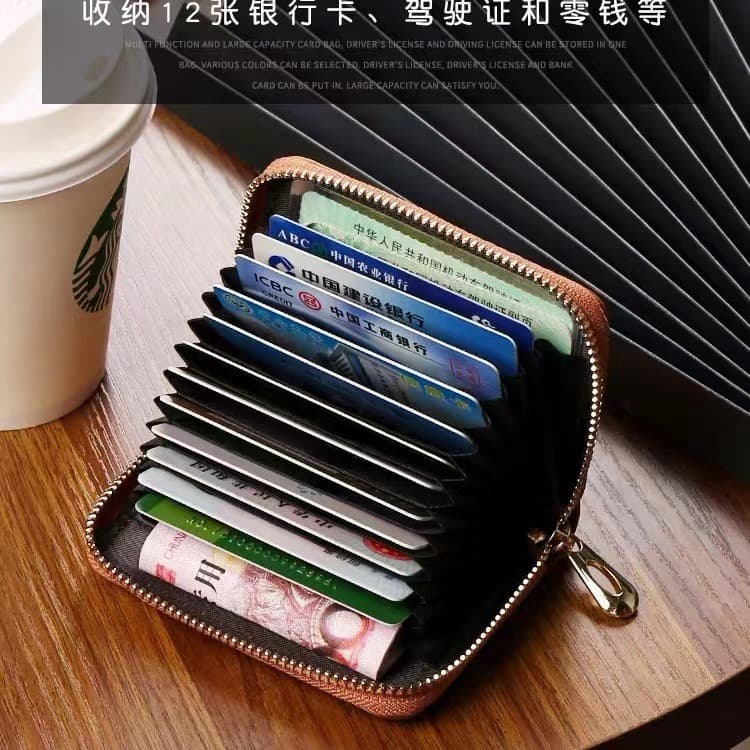 Card holder, capacious wallet, anti-magnetic small shoulder bag for driver's license 3