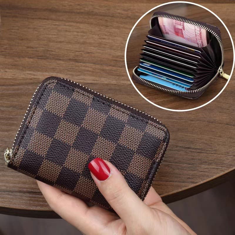 Card holder, capacious wallet, anti-magnetic small shoulder bag for driver's license