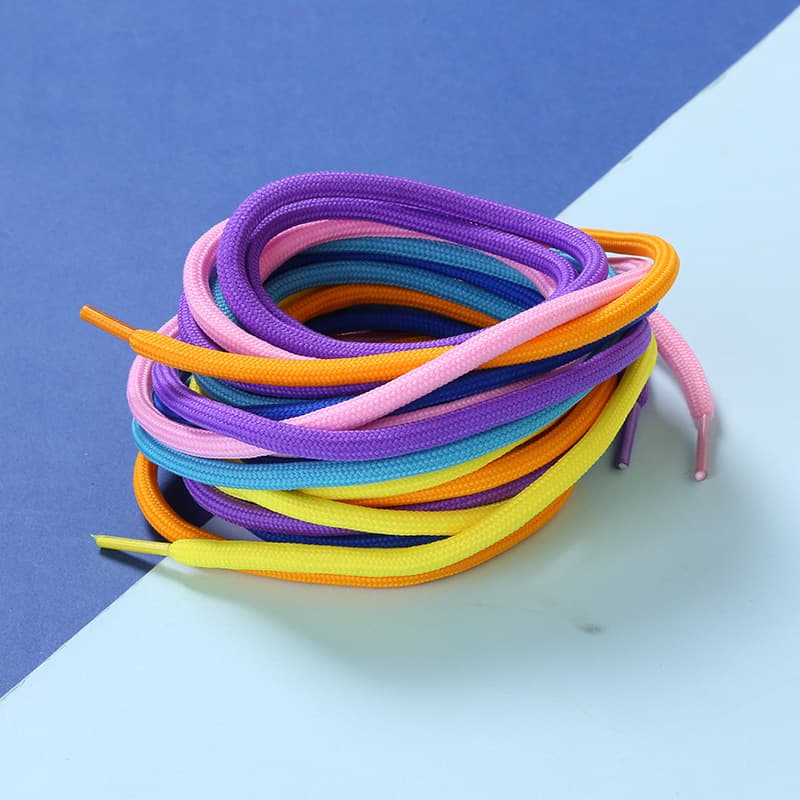 White shoelaces, climbing sports basketball shoes, polyester 3
