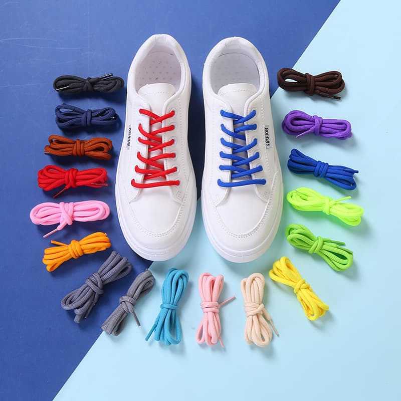 White shoelaces, climbing sports basketball shoes, polyester 4