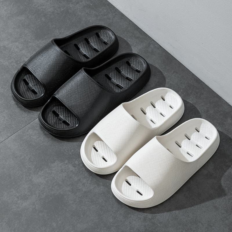 Home summer women's slippers platform for bathroom, quick dry non-slip men's slippers 2