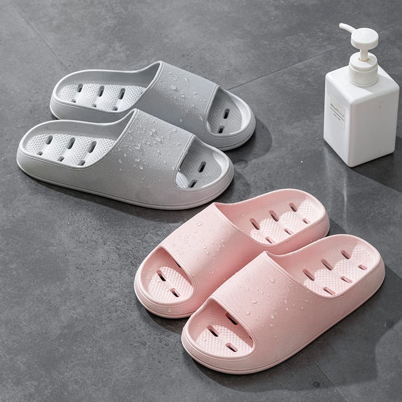 Home summer women's slippers platform for bathroom, quick dry non-slip men's slippers