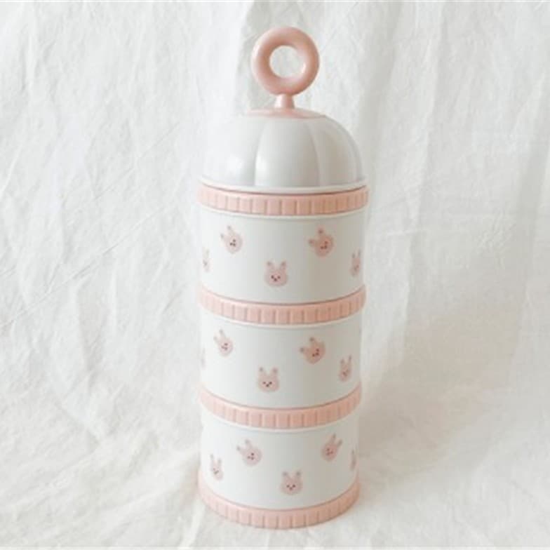 Банка для хранения for baby, handheld storage box, with little bears, western style 7