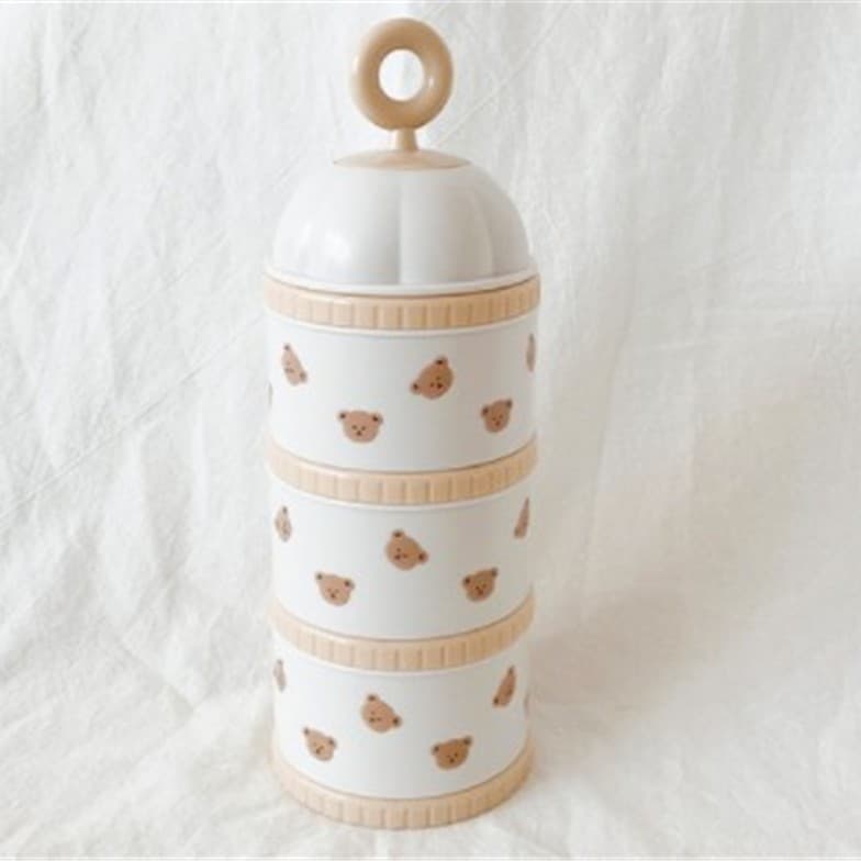 Банка для хранения for baby, handheld storage box, with little bears, western style 9
