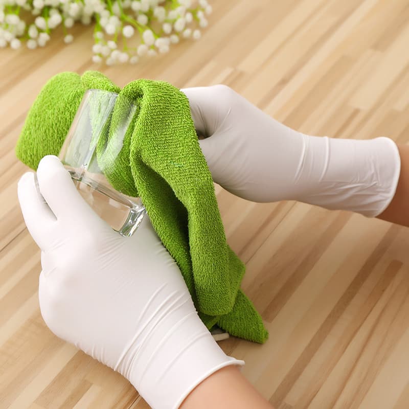 [食品级一次性手套乳胶橡胶加厚餐饮厨房美容院有无粉latex gloves] 3