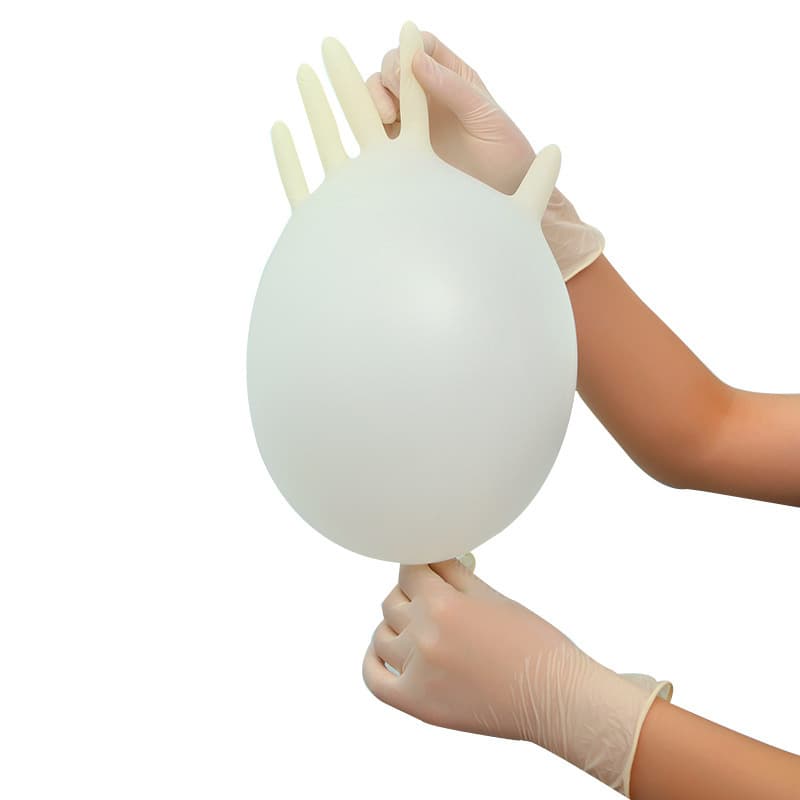[食品级一次性手套乳胶橡胶加厚餐饮厨房美容院有无粉latex gloves] 4