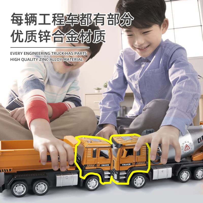 Realistic Plastic Engineering Machine Model, Transport Toy Car, Scale 1:50 2