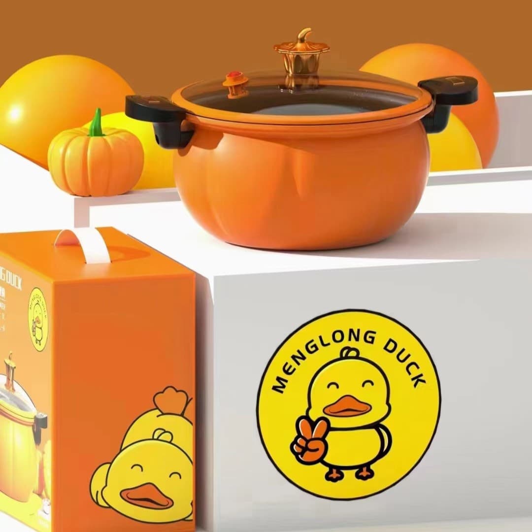 The hazy little yellow duck Nannu pot micro -pressing cooker wheat rice cooker soup pot stewed cooker multifunctional pressure cooker non -stick pot 3