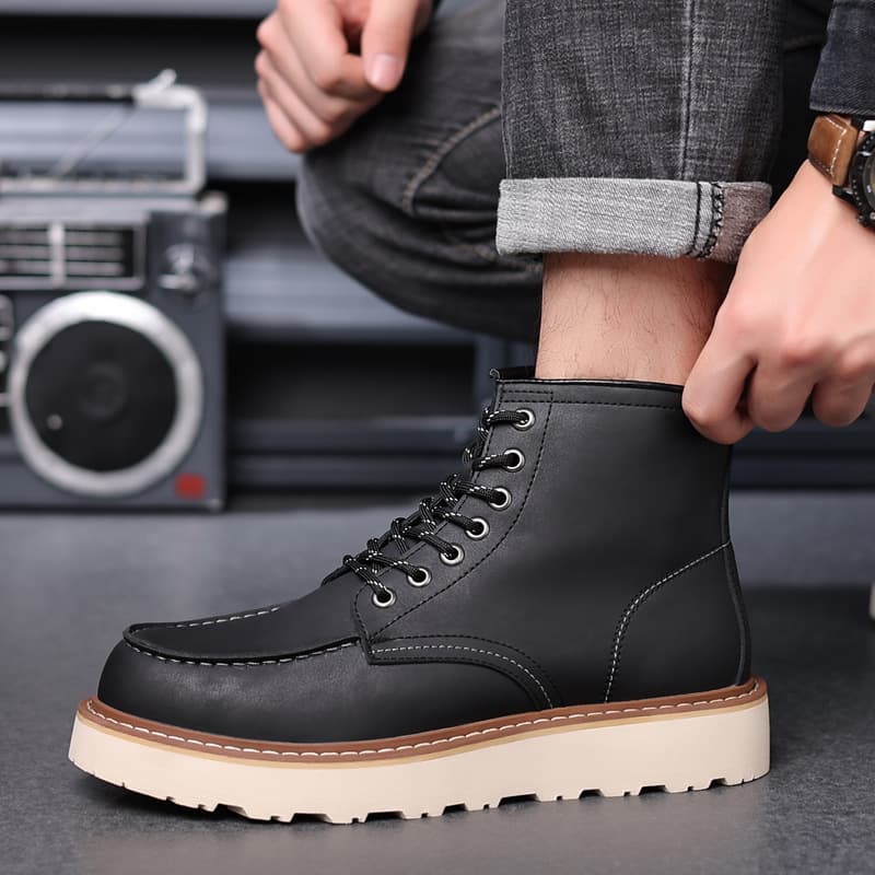 Martens, winter retro boots, genuine leather 3