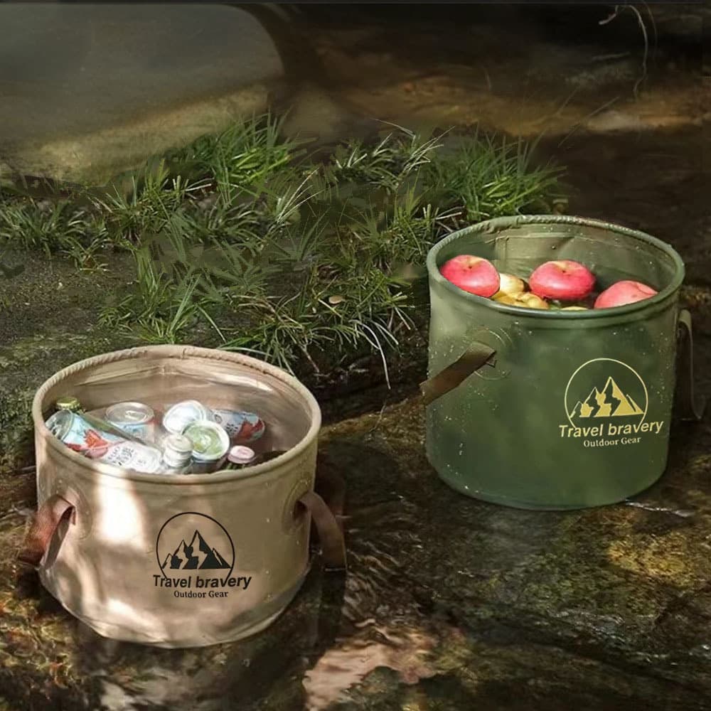 Handheld capacious bucket for traveling for laundry for camping 3