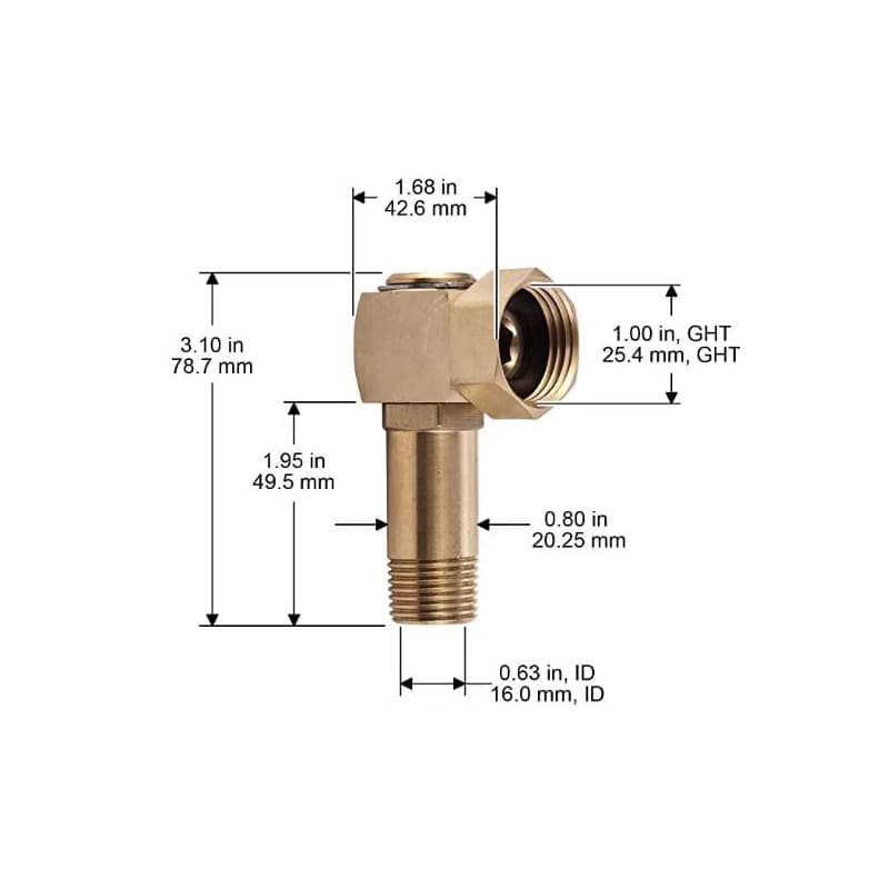 Hourleey Brass Hose Reel Adapter Rotating Joint 2