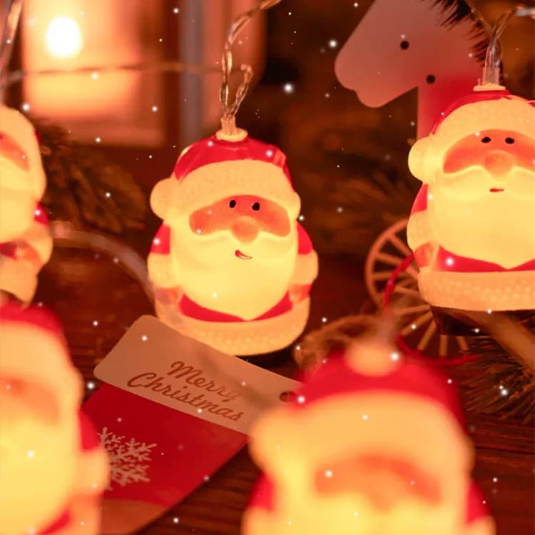 Santa Claus String Lantern Festival LED Lantern Lantern Christmas Tree Lantern Outdoor Decoration Battery Light Light Cross -border 2