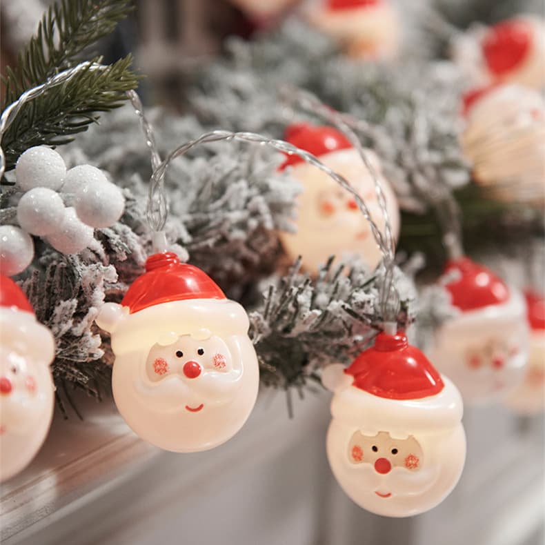 Santa Claus String Lantern Festival LED Lantern Lantern Christmas Tree Lantern Outdoor Decoration Battery Light Light Cross -border 3