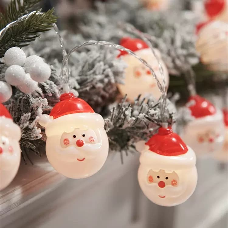 Santa Claus String Lantern Festival LED Lantern Lantern Christmas Tree Lantern Outdoor Decoration Battery Light Light Cross -border 7