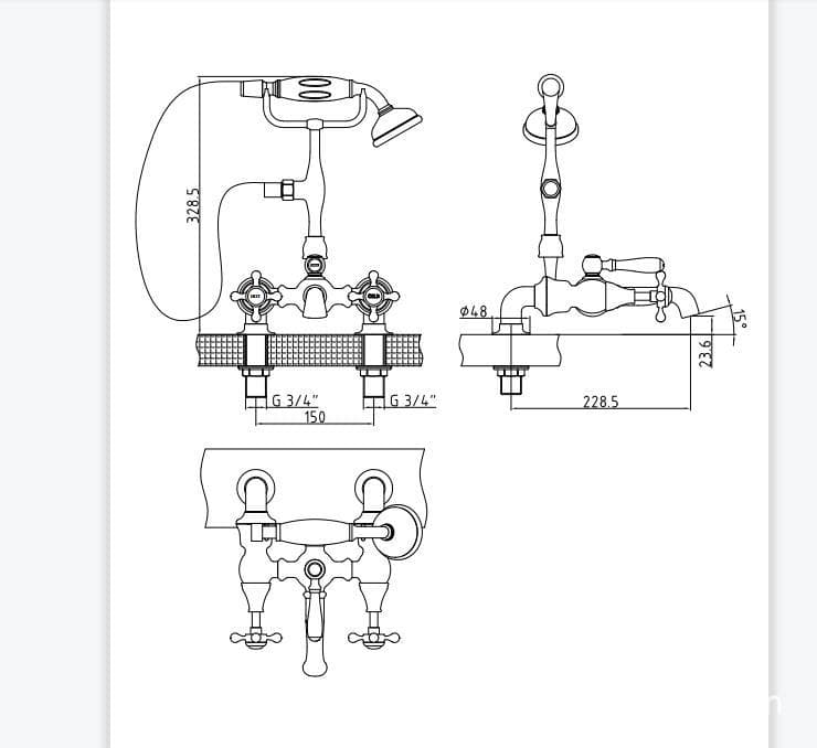 Shower suit new product double handle hot and cold water shower suite hot and cold water shower suits 4