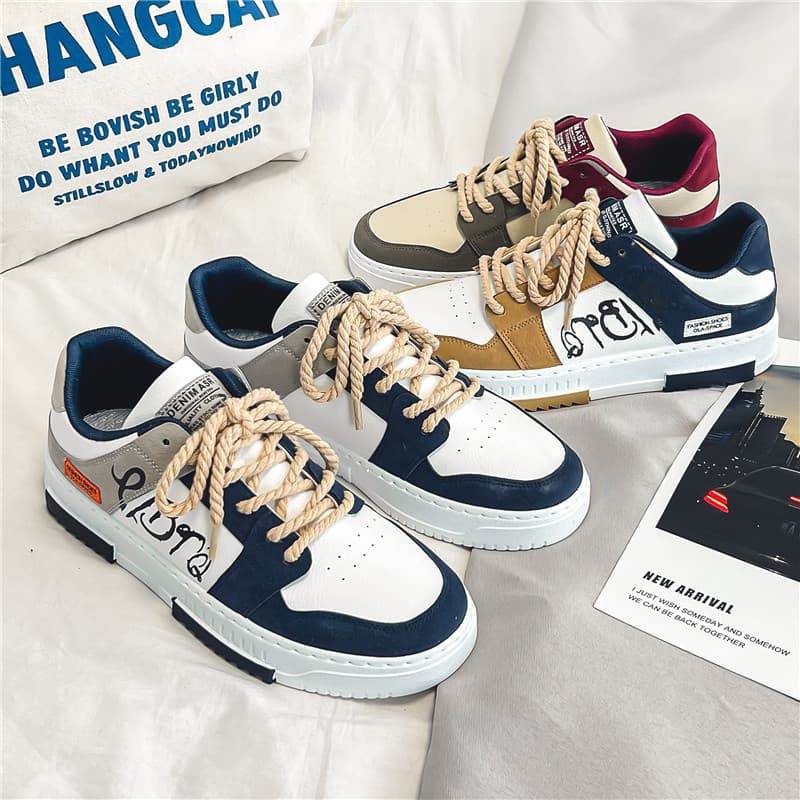 2026 spring Korean style men's shoes, men's versatile youth student sneakers, sports casual shoes, trendy shoes, comfortable low tops 4