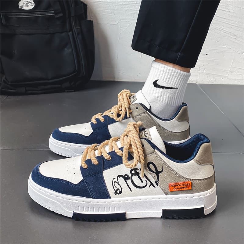 2026 spring Korean style men's shoes, men's versatile youth student sneakers, sports casual shoes, trendy shoes, comfortable low tops