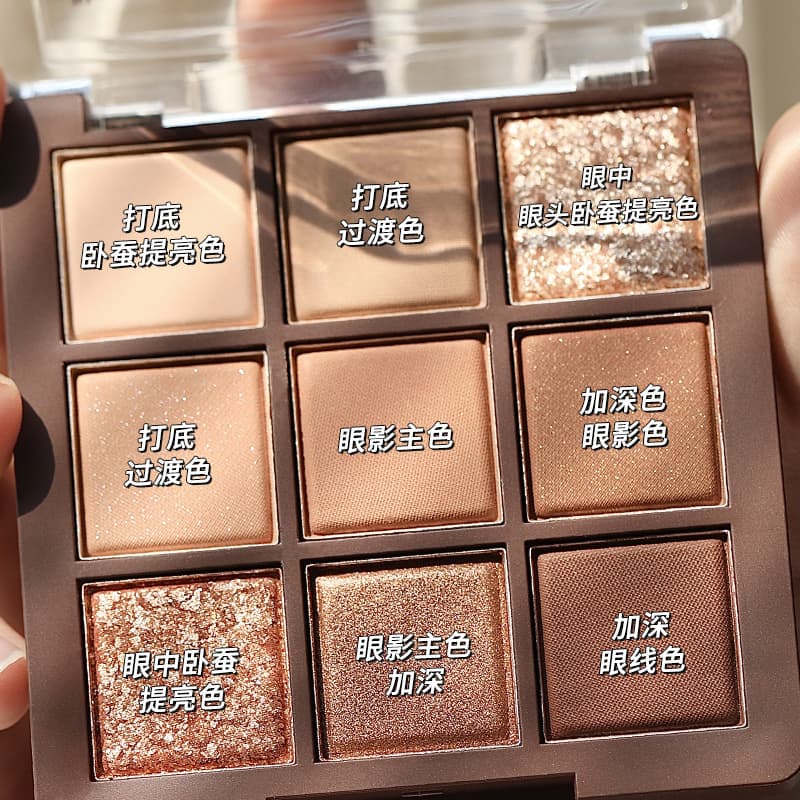 Acrylic Matte Brightening Eyeshadow Palette - Earth Tones 3