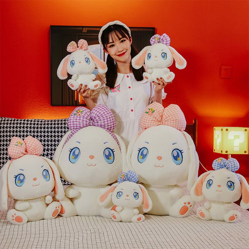 (Wholesale), plush toy with bow, rabbit, doll, new collection, Birthday gift 1