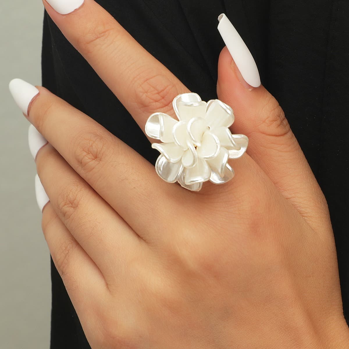 Fashionable elegant ring, mountain tea, European style, flowered, french style 4