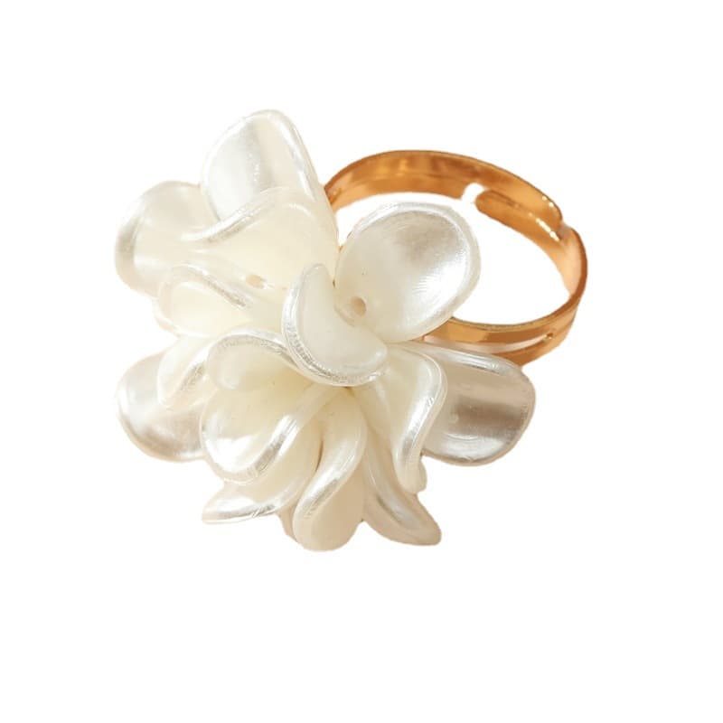 Fashionable elegant ring, mountain tea, European style, flowered, french style 5