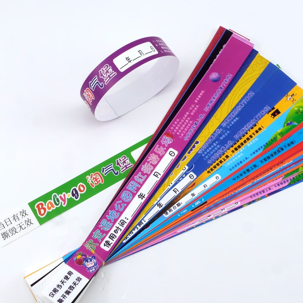 Children's disposable travel waterproof bracelet for amusement parks 3
