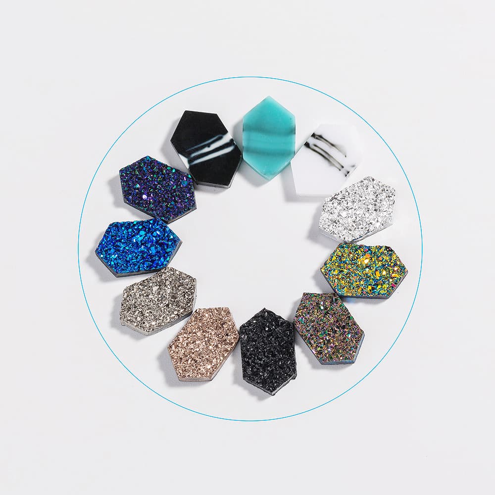 Fashionable multicoloured ring, accessory, European style, (Physicals) 3