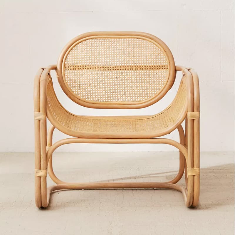 Nordic rattan sofa chair combination indoor homestay Feng Indonesian rattan bilateral chair leisure simple vine chair 3