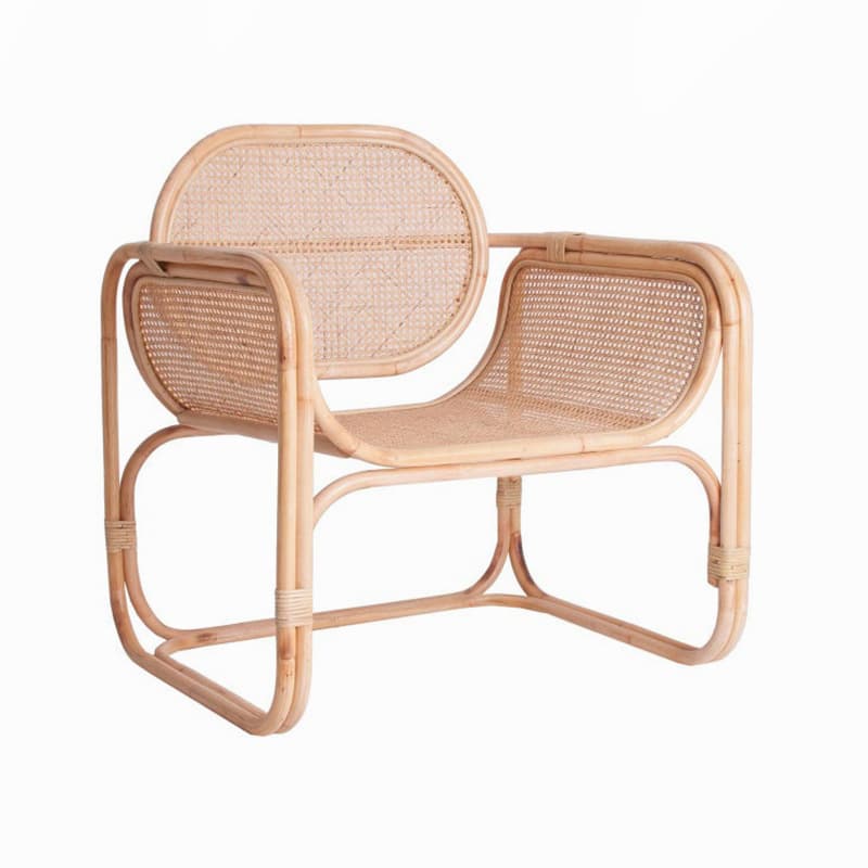 Nordic rattan sofa chair combination indoor homestay Feng Indonesian rattan bilateral chair leisure simple vine chair 5