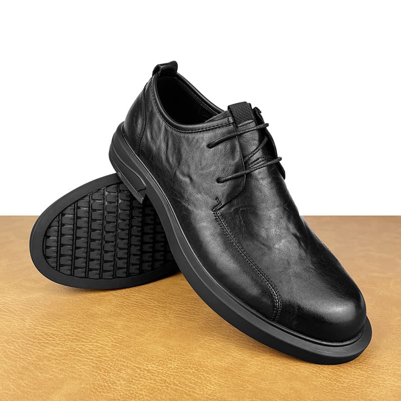 Leather classic suit jacket, demi-season universal wedding shoes, cowhide 2