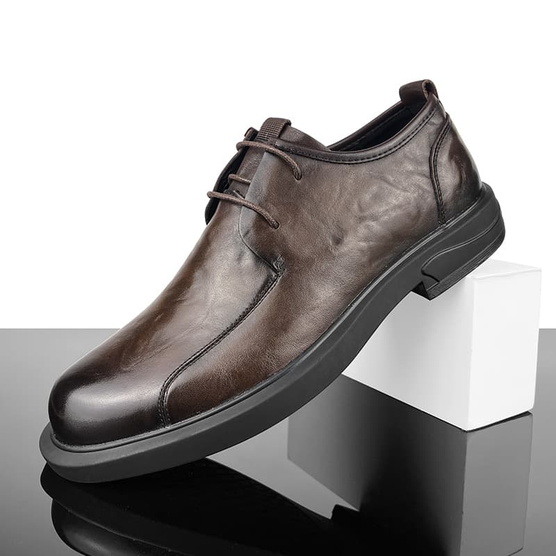 Leather classic suit jacket, demi-season universal wedding shoes, cowhide 3