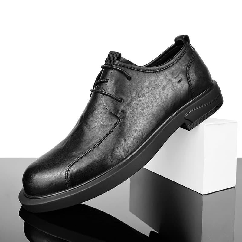 Leather classic suit jacket, demi-season universal wedding shoes, cowhide 1