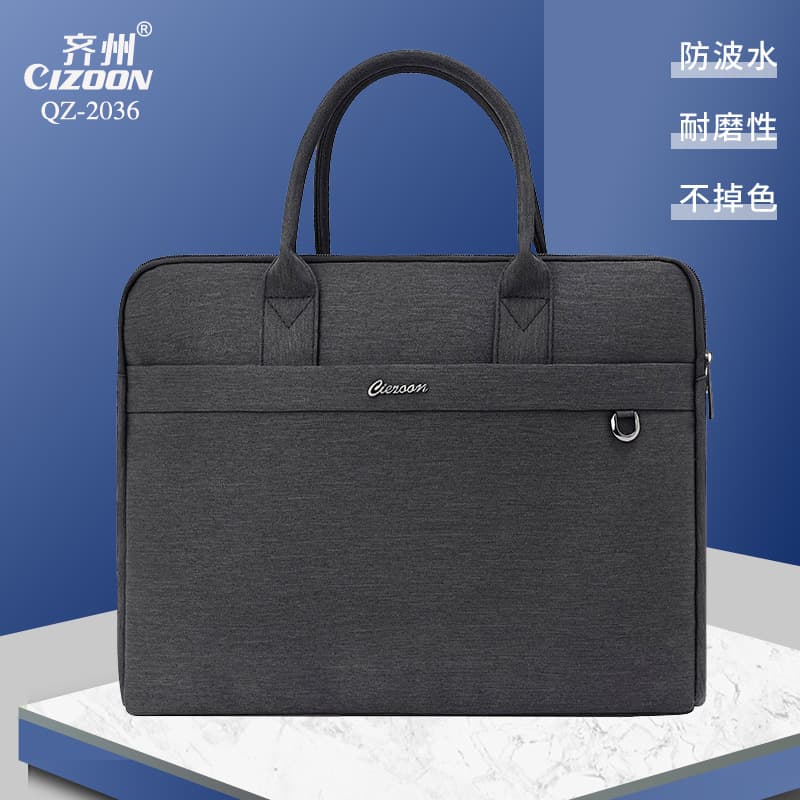 Qizhou Men's Oxford Cloth Laptop Bag with Logo Imprint 2