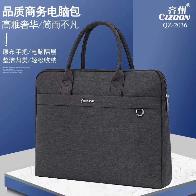 Qizhou Men's Oxford Cloth Laptop Bag with Logo Imprint 1
