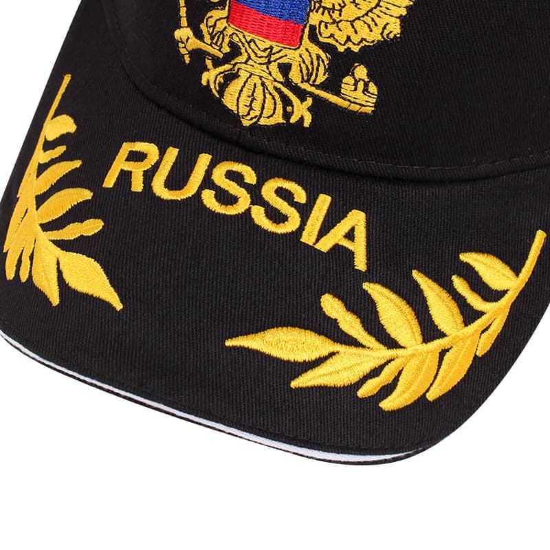 Adjustable fashionable baseball cap for men and women, universal sun hat, Russia, with embroidery 3