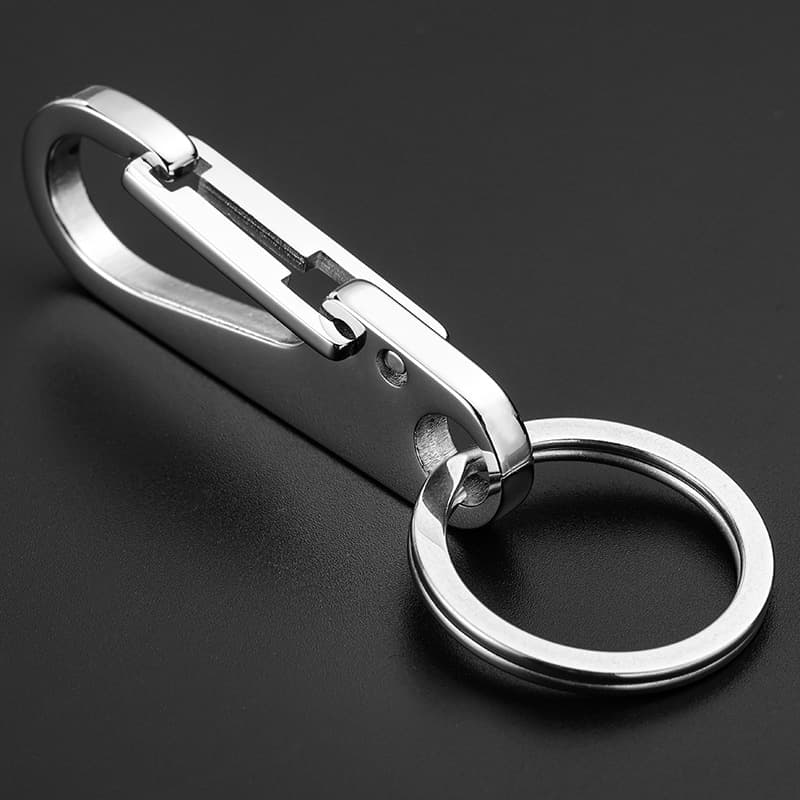 Metal keychain stainless steel, high-end car keys, simple and elegant design 2