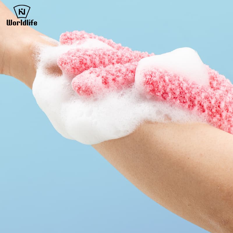 Titani bath, bath gloves, bath, rub, rubbing gloves, five fingers, bath towel, scrub, bath, bath 2