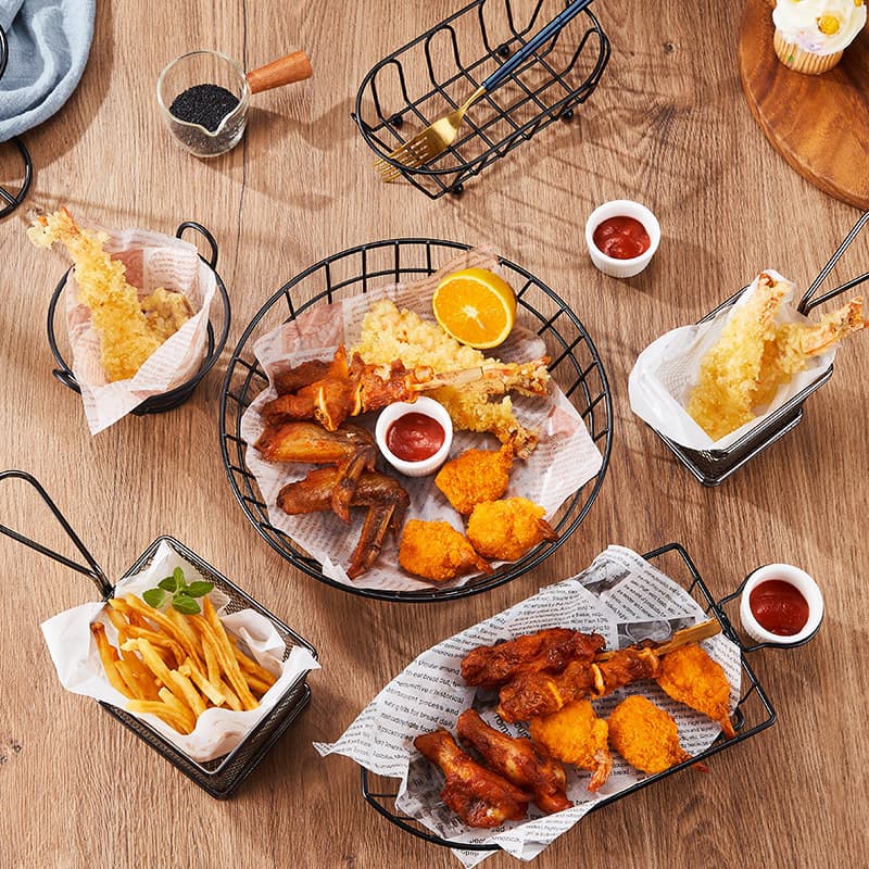 French fries and snack basket fried chicken basket fried food plates fried chicken tableware, snacks, chicken wings fried snack basket 1