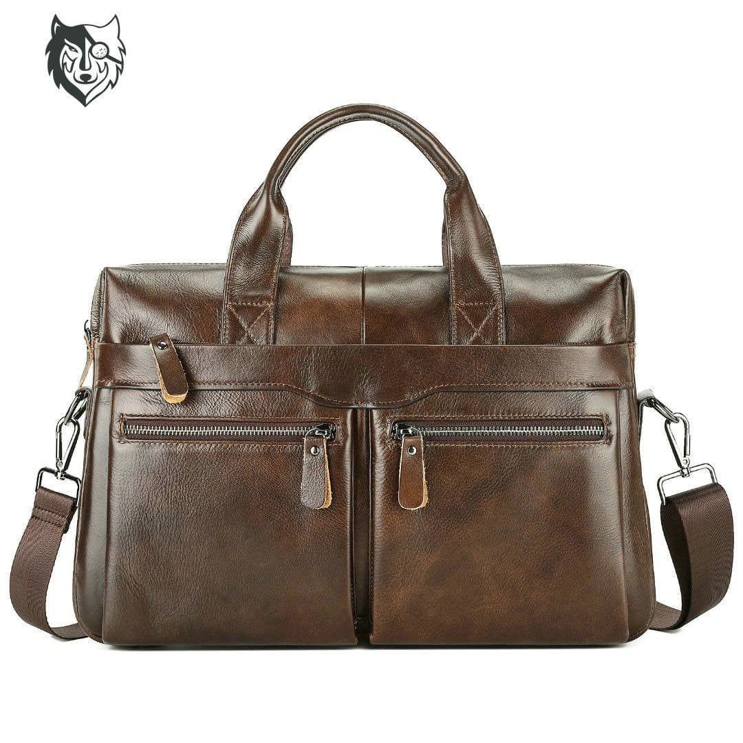 (Cross-border trading), laptop, leather bag, business version, cowhide 2