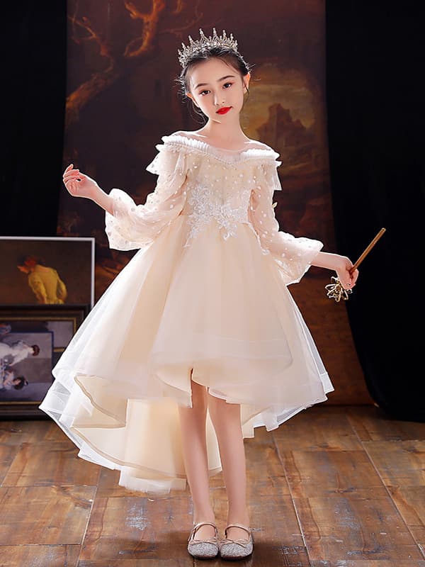 Spring small princess costume, skirt, wedding dress, piano performance costume, western style, tutu skirt 4