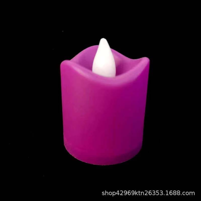 LED electronic candle, wave mouth Christmas and Halloween decoration, birthday proposal, holiday simulation tealight 4