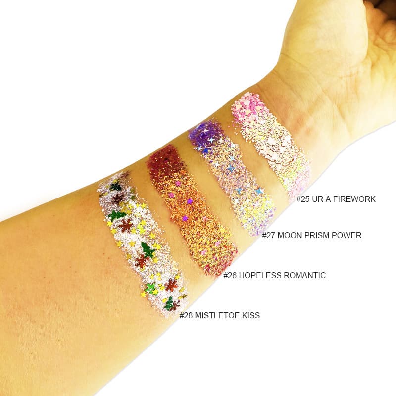 Cross -border beauty neutral no logo colorful stage makeup, glittering powder eye shadow cream Eyeshadow body sequins 3