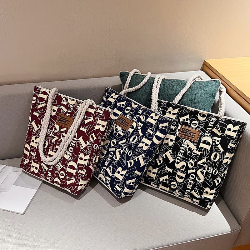 Shoulder bag, shopping bag, capacious one-shoulder bag, city style, Korean style 2