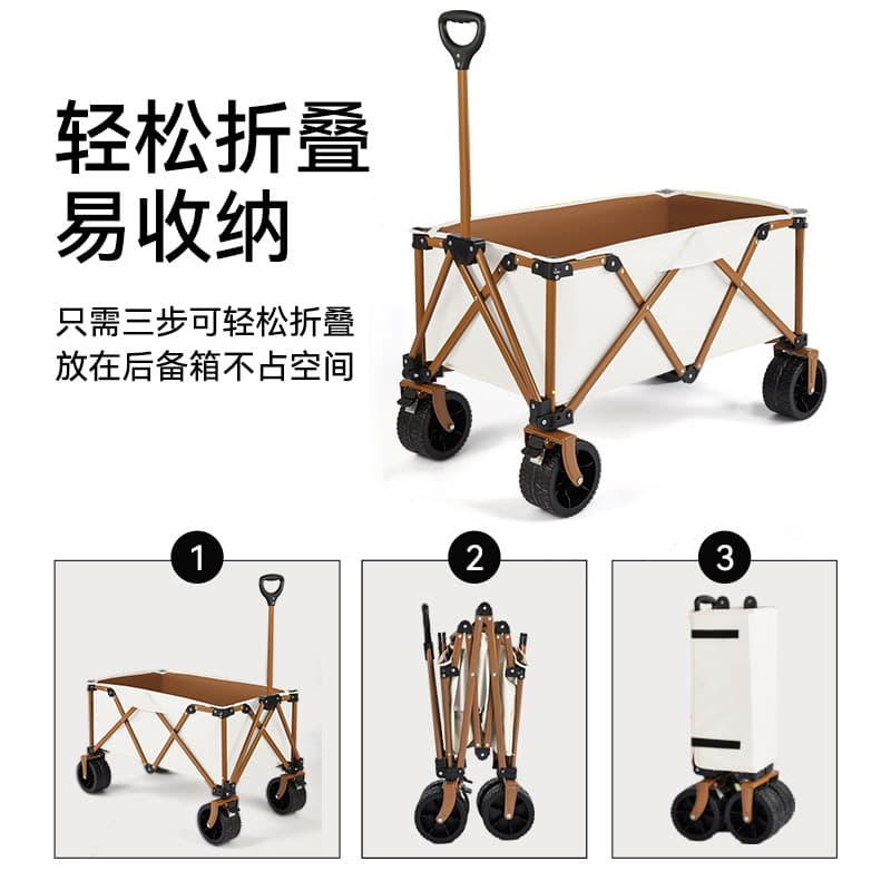 Travel handheld folding cart for camping, camper van 3