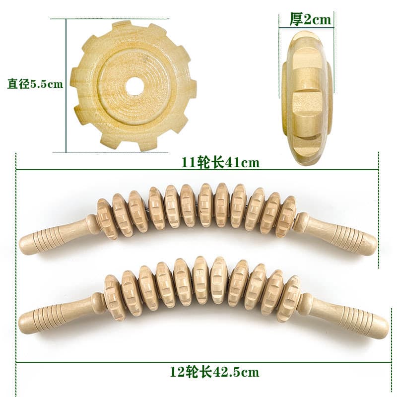 Handle from natural wood, universal wooden massager 2