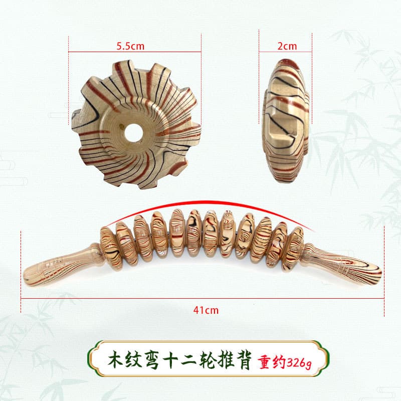 Handle from natural wood, universal wooden massager 3